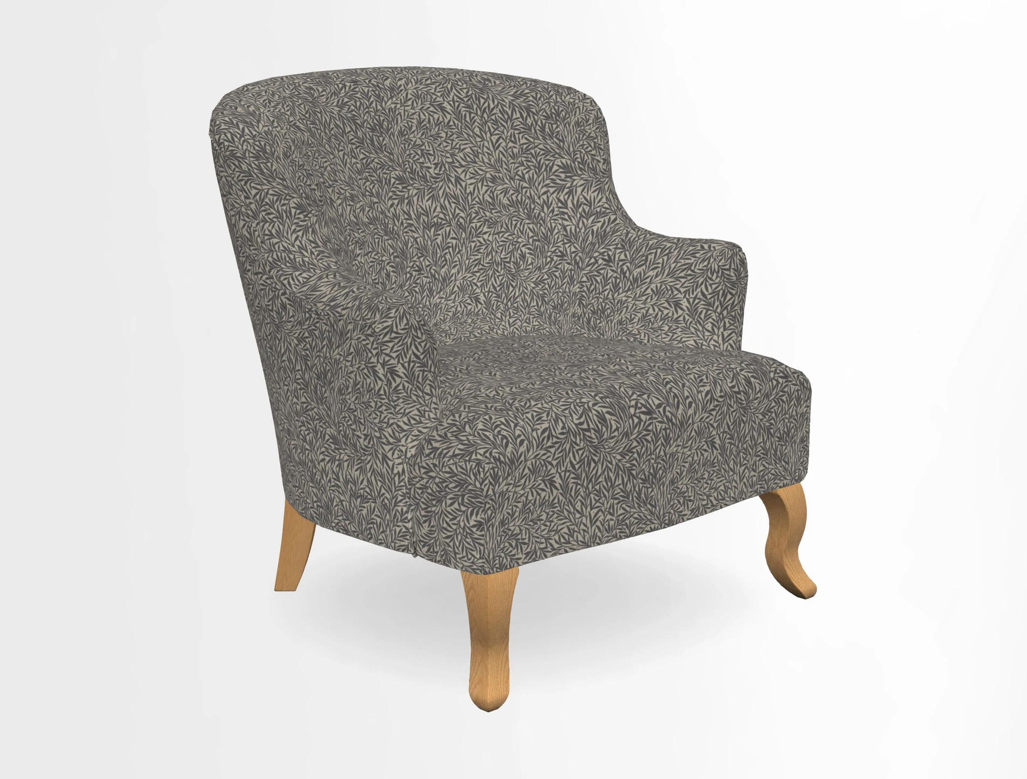 Grassington Chair in Floral Linen Lily Pad Vermillion