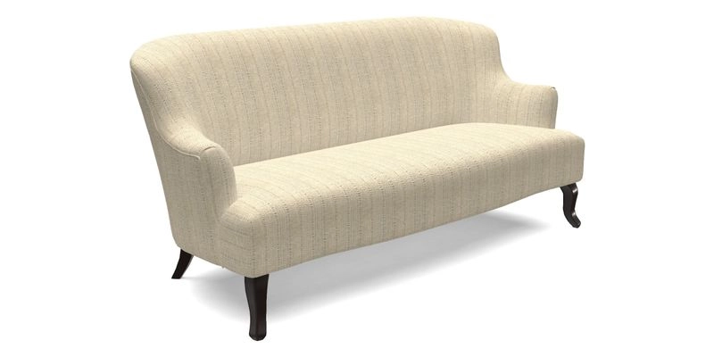 Grassington 3 Seater Sofa in RHS Botanicals on Velvet Ferns Toile Olive with scatter in Almost Plain Velvet Harvest