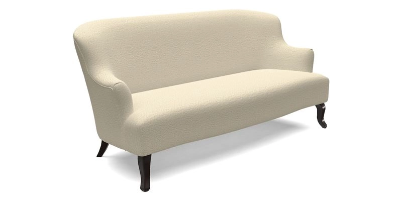 Grassington 3 Seater Sofa in RHS Botanicals on Velvet Ferns Toile Olive with scatter in Almost Plain Velvet Harvest