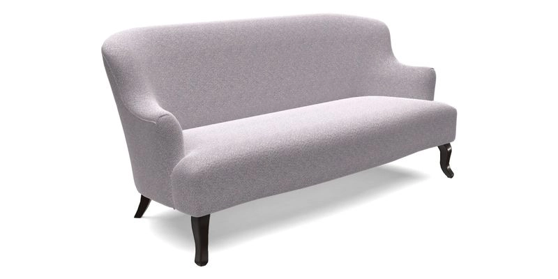 Grassington 3 Seater Sofa in RHS Botanicals on Velvet Ferns Toile Olive with scatter in Almost Plain Velvet Harvest