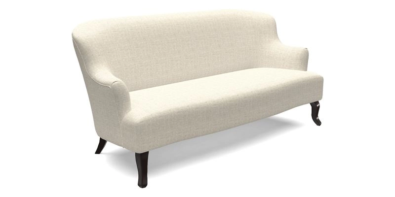 Grassington 3 Seater Sofa in RHS Botanicals on Velvet Ferns Toile Olive with scatter in Almost Plain Velvet Harvest