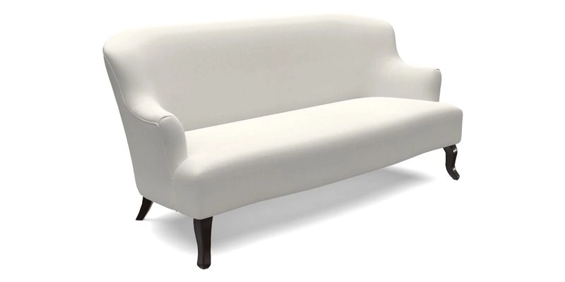 Grassington 3 Seater Sofa in RHS Botanicals on Velvet Ferns Toile Olive with scatter in Almost Plain Velvet Harvest