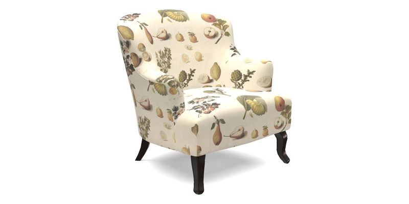Grassington Chair in Floral Linen Lily Pad Vermillion