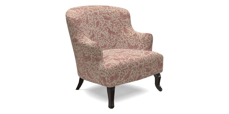 Grassington Chair in Floral Linen Lily Pad Vermillion