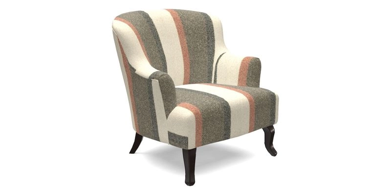 Grassington Chair in Floral Linen Lily Pad Vermillion