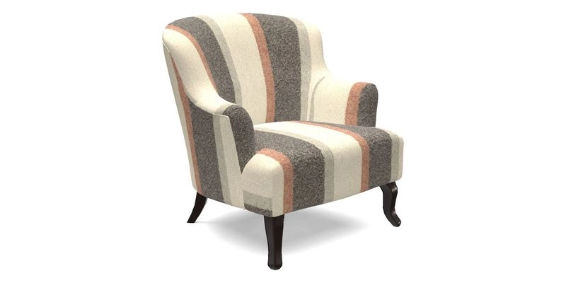 Grassington Chair in Floral Linen Lily Pad Vermillion