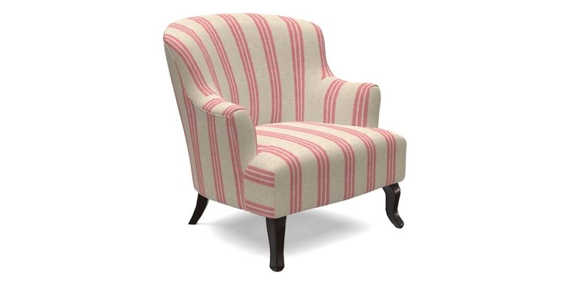 Grassington Chair in Floral Linen Lily Pad Vermillion