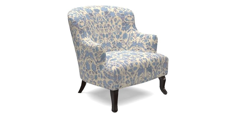 Grassington Chair in Floral Linen Lily Pad Vermillion