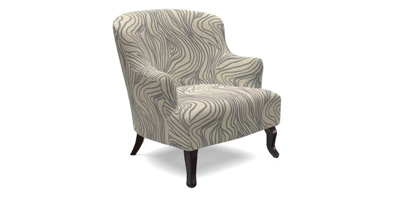 Grassington Chair in Floral Linen Lily Pad Vermillion
