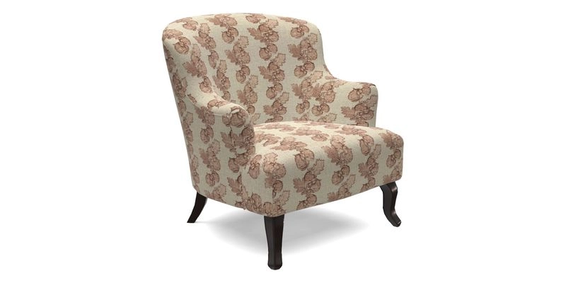 Grassington Chair in Floral Linen Lily Pad Vermillion