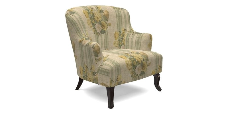 Grassington Chair in Floral Linen Lily Pad Vermillion