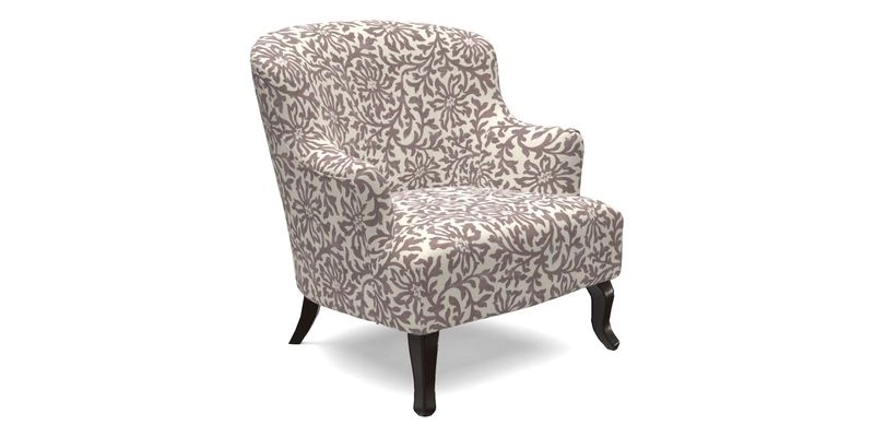 Grassington Chair in Floral Linen Lily Pad Vermillion