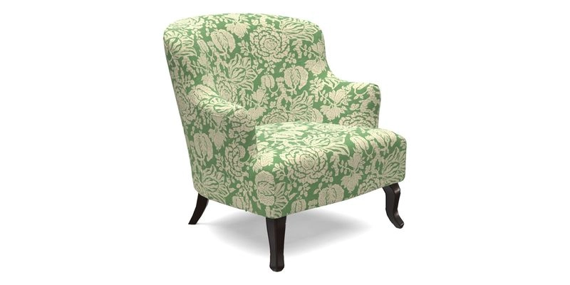 Grassington Chair in Floral Linen Lily Pad Vermillion