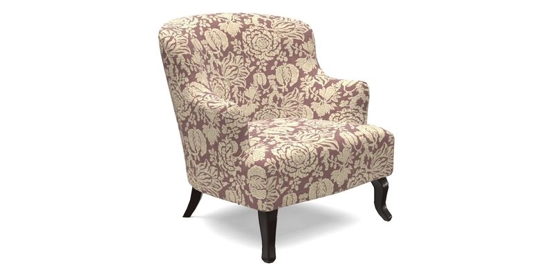 Grassington Chair in Floral Linen Lily Pad Vermillion