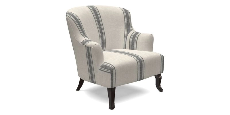 Grassington Chair in Floral Linen Lily Pad Vermillion