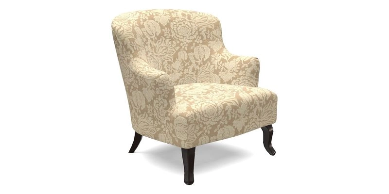 Grassington Chair in Floral Linen Lily Pad Vermillion
