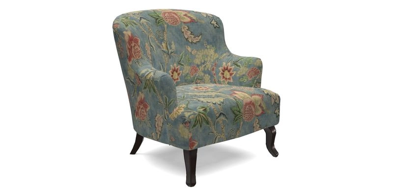 Grassington Chair in Floral Linen Lily Pad Vermillion