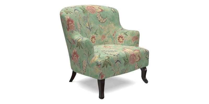 Grassington Chair in Floral Linen Lily Pad Vermillion