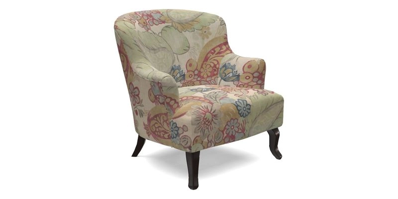 Grassington Chair in Floral Linen Lily Pad Vermillion
