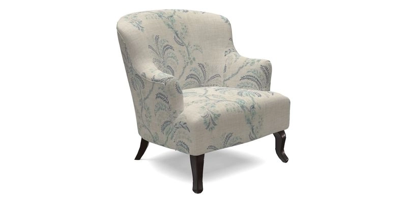 Grassington Chair in Floral Linen Lily Pad Vermillion