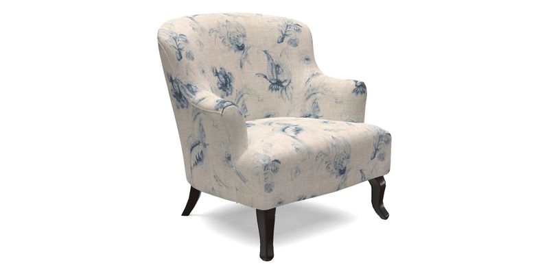 Grassington Chair in Floral Linen Lily Pad Vermillion