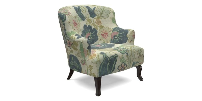 Grassington Chair in Floral Linen Lily Pad Vermillion