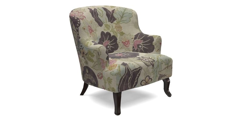 Grassington Chair in Floral Linen Lily Pad Vermillion