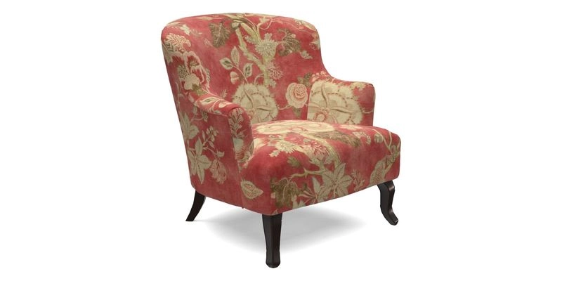 Grassington Chair in Floral Linen Lily Pad Vermillion