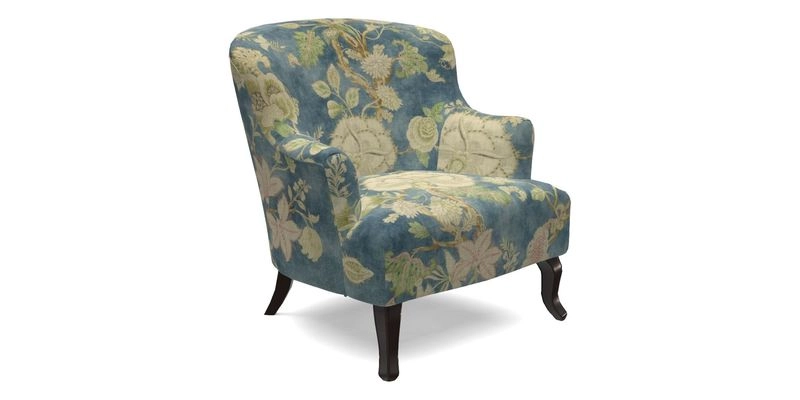 Grassington Chair in Floral Linen Lily Pad Vermillion