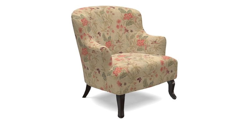 Grassington Chair in Floral Linen Lily Pad Vermillion