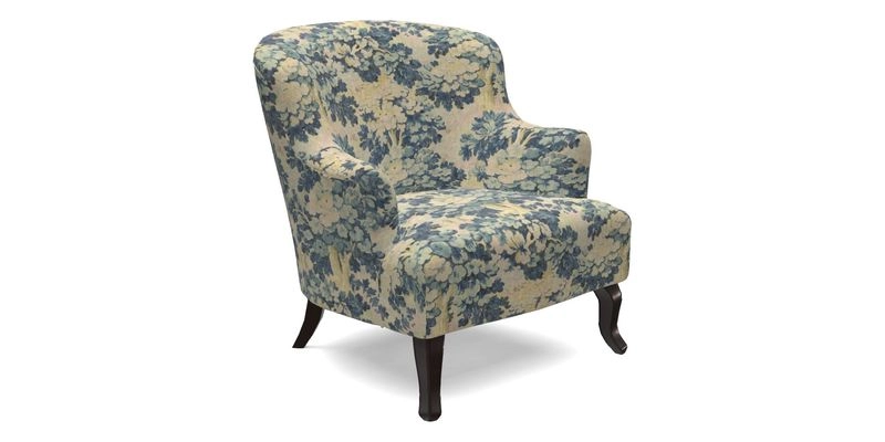 Grassington Chair in Floral Linen Lily Pad Vermillion