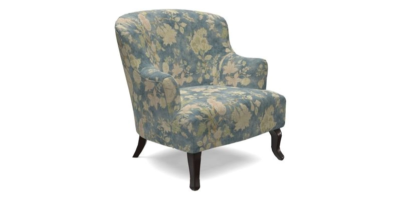 Grassington Chair in Floral Linen Lily Pad Vermillion