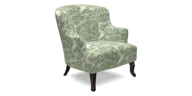 Grassington Chair in Floral Linen Lily Pad Vermillion