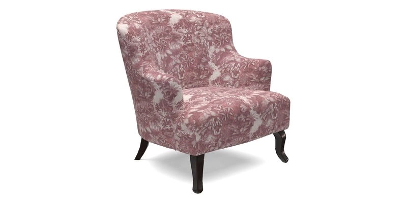 Grassington Chair in Floral Linen Lily Pad Vermillion