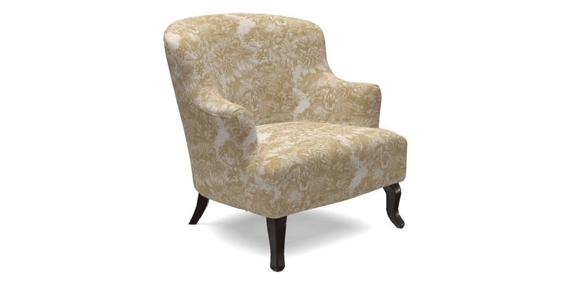 Grassington Chair in Floral Linen Lily Pad Vermillion