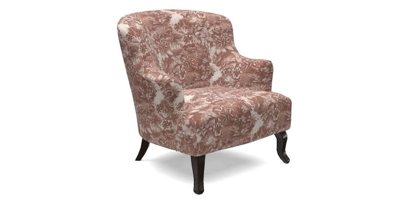 Grassington Chair in Floral Linen Lily Pad Vermillion