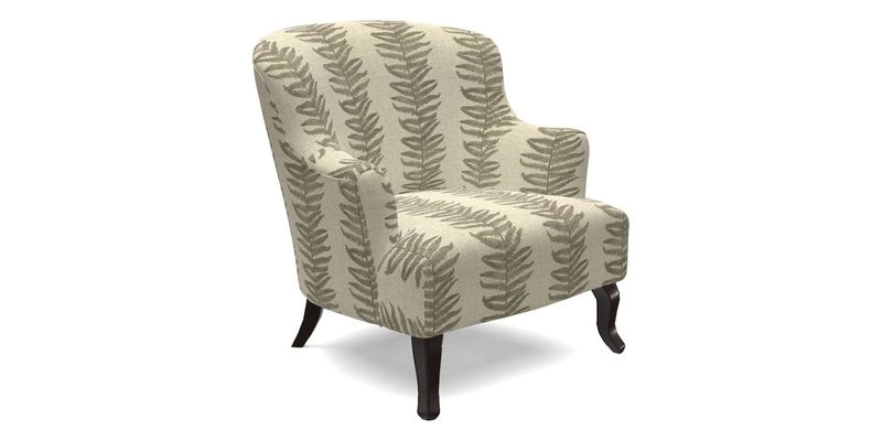 Grassington Chair in Floral Linen Lily Pad Vermillion