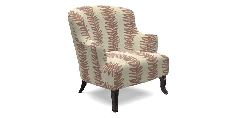 Grassington Chair in Floral Linen Lily Pad Vermillion