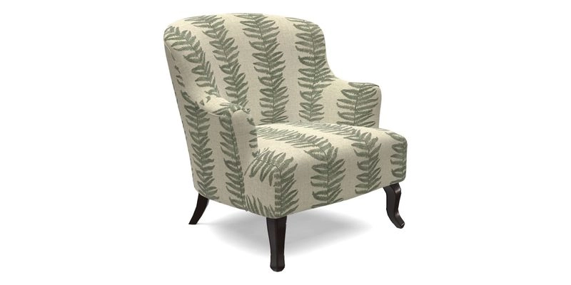 Grassington Chair in Floral Linen Lily Pad Vermillion