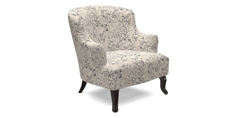 Grassington Chair in Floral Linen Lily Pad Vermillion