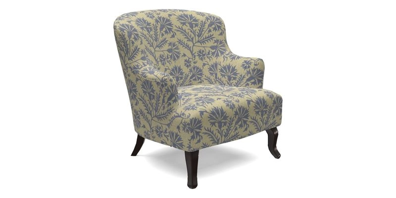 Grassington Chair in Floral Linen Lily Pad Vermillion