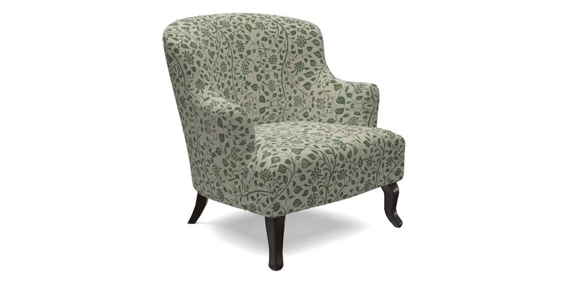 Grassington Chair in Floral Linen Lily Pad Vermillion