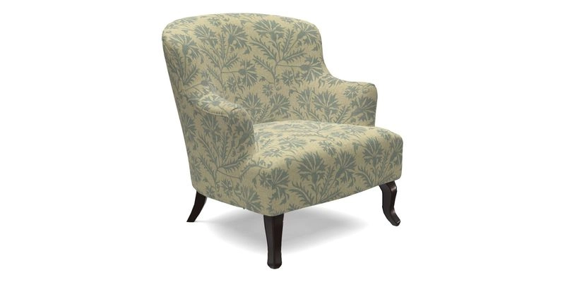 Grassington Chair in Floral Linen Lily Pad Vermillion