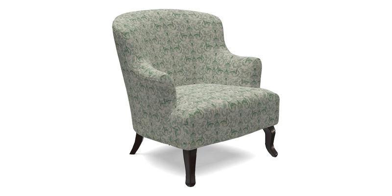 Grassington Chair in Floral Linen Lily Pad Vermillion