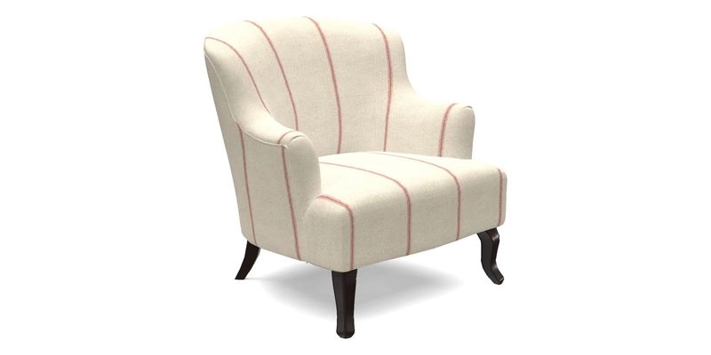 Grassington Chair in Floral Linen Lily Pad Vermillion
