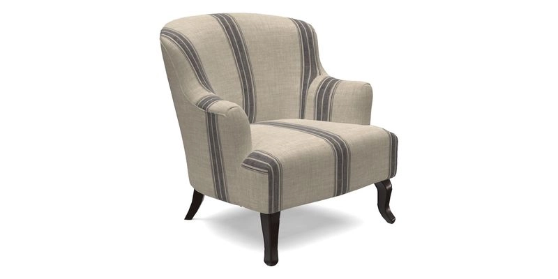 Grassington Chair in Floral Linen Lily Pad Vermillion