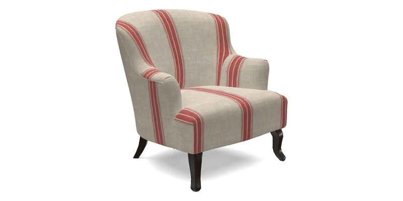 Grassington Chair in Floral Linen Lily Pad Vermillion