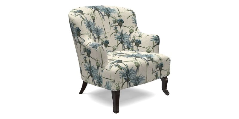 Grassington Chair in Floral Linen Lily Pad Vermillion