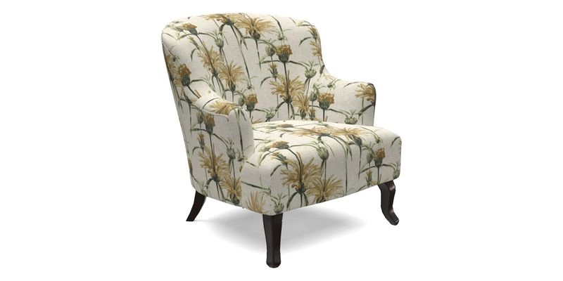 Grassington Chair in Floral Linen Lily Pad Vermillion