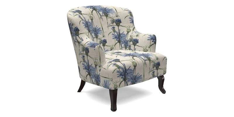 Grassington Chair in Floral Linen Lily Pad Vermillion
